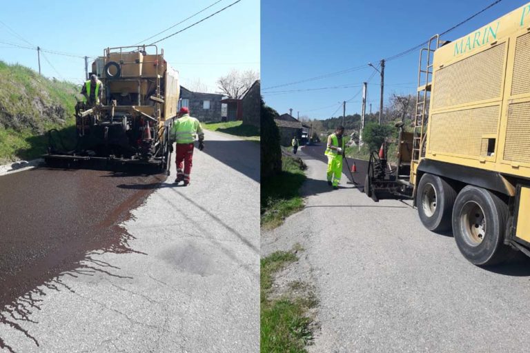 A Deputación ultima a mellora da estrada á Igrexa en Sabaxáns, Mondariz