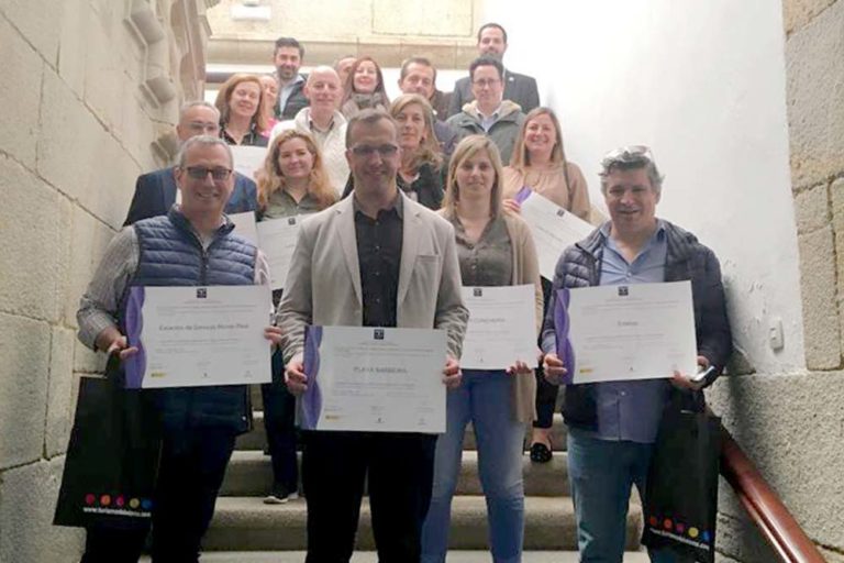Entrega distintivos Sicted en Baiona