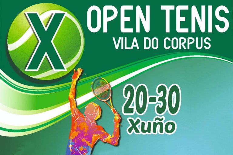 O 20 de xuño comeza o X Open Vila do Corpus de Tenis