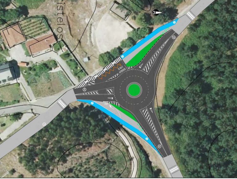 A Deputación inicia a obra da nova glorieta de Cristelos en Tomiño