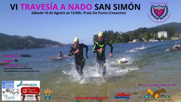 A enseada de San Simón acolle, este sábado, a ‘VI Travesía a nado San Simón’