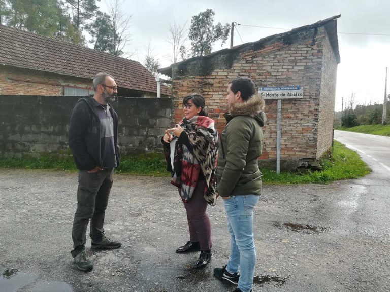 Ponteareas mellora a seguridade viaria en Montes de Abaixo, Nogueira