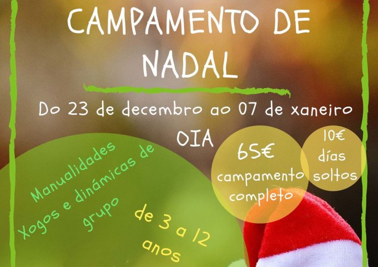Campamento de Nadal en Oia para nenos e nenas de 3 a 12 anos