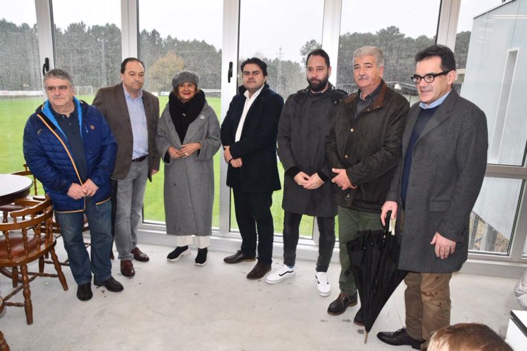 Carmela Silva inaugura as obras do Complexo Deportivo da Lagoa, en Mondariz