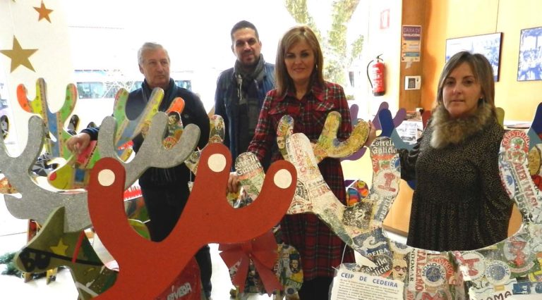 Os renos de Nadal chegan a de Redondela da man do Concello, centros escolares e  Asociación de Empresarios