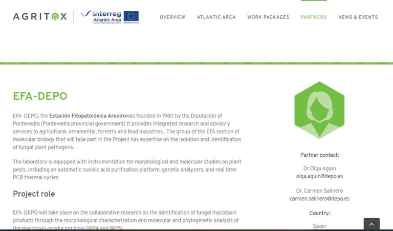 O proxecto europeo «Agritox» no que participa a Deputación, estrea sitio web
