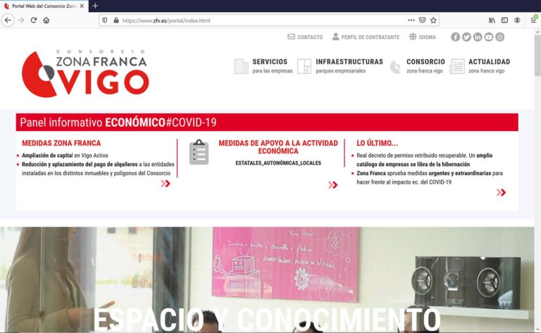 Zona Franca habilita un módulo informativo na web con todas as axudas económicas e laborais de apoio ás empresas