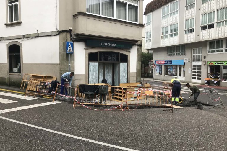 Obras na rúa Galicia da Guarda, un paso máis na accesibilidade e mobilidade peonil
