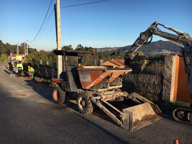 Nigrán rematará este mes as obras de saneamento en Areíña, Parada