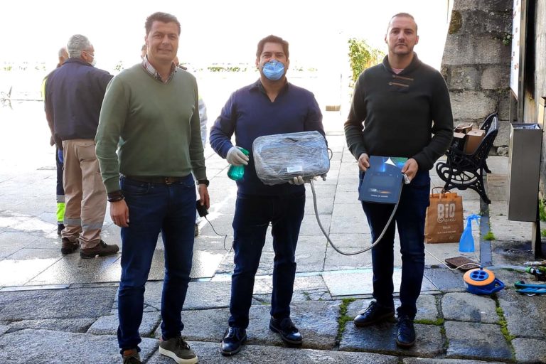 Baiona agradece á empresa ‘Akiwater’ o préstamo de maquinaria para desinfección con ozono