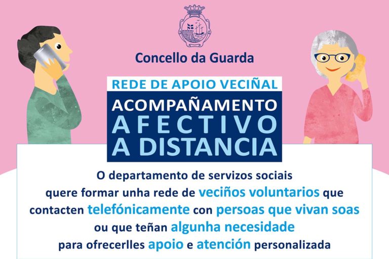 A Guarda crea unha rede de apoio veciñal de acompañamento afectivo a distancia