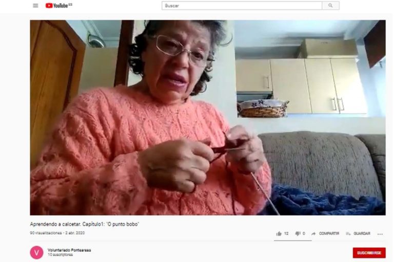 O voluntariado de Ponteareas ofrecerá tutoriais de calceda a través da súa canle de YouTube