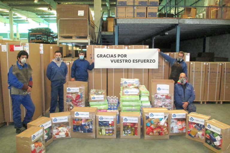 Unha empresa do Rosal doa 800 quilos de produtos alimenticios e 200 paquetes de cueiros para paliar a situación de emerxencia social