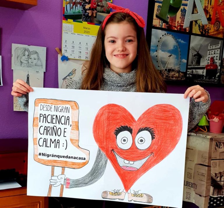 ‘Paciencia, cariño e calma’, as nenas e nenos de Nigrán poñen cara á solidariedade é a responsabilidade