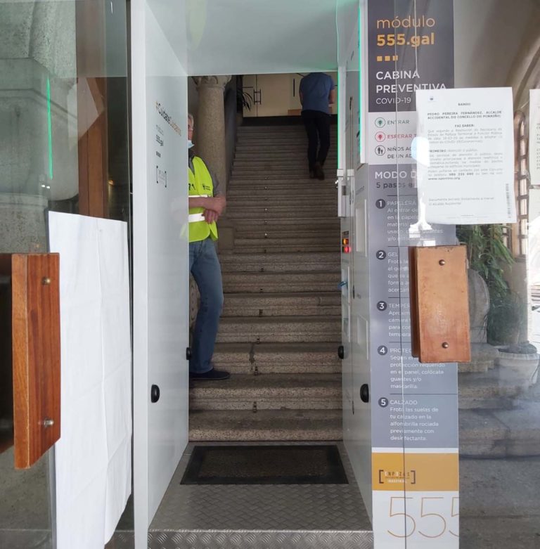O Porriño entra na Fase 2 cun pórtico de control na Casa do Concello e a reincorporación do persoal municipal