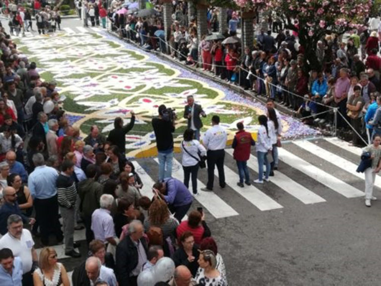 A arte floral de Ponteareas, protagonista nos medios de comunicación