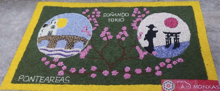 O Congreso de Arte Efémera de Tokio celébrase de xeito virtual coa participación de alfombristas de Ponteareas