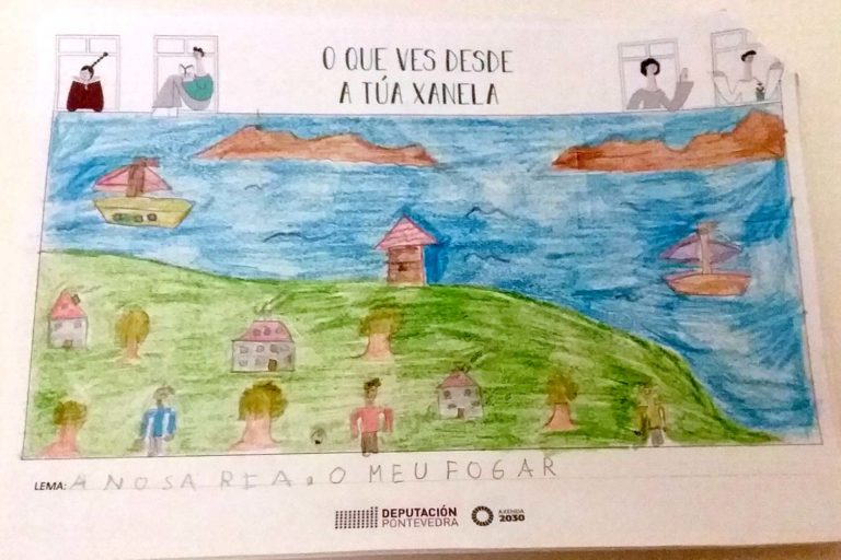 Positivismo, alegría e cor marcan os debuxos da infancia da provincia no concurso ‘O que ves desde a túa xanela’