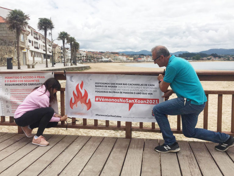 Nigrán lanza a campaña #vemonosnosanxoan2021, unha chamada á precaución para poder regresar á praia o ano próximo