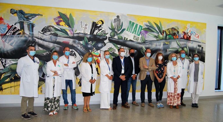 O Hospital Álvaro Cunqueiro acolle a obra que a artista baionesa Lula Goce realizou para os Premios da Cultura Galega