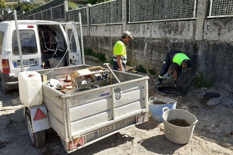 Nigrán amplía o saneamento en Vilariño de Abaixo logo de acadar, despois de anos, o acordo de todos os propietarios de terreos