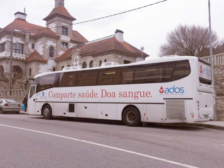 A unidade móbil de doazóns de sangue estará instalada na Guarda o xoves 5 e sábado 7 de xaneiro