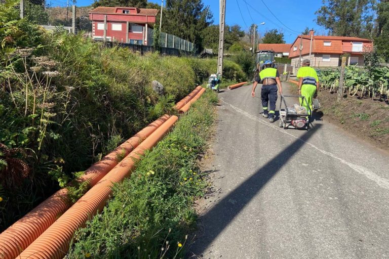 Nigrán amplía o saneamento no barrio de Tomadas en Chandebrito