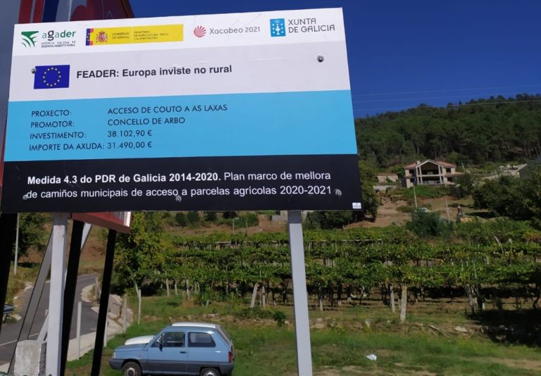 Arbo destina 38.000 euros para as obras de Acceso Couto a As Laxas