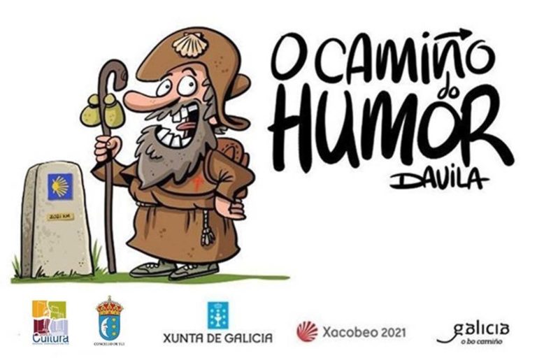 Visita á exposición “O Camiño do humor” de viñetas de Dávila