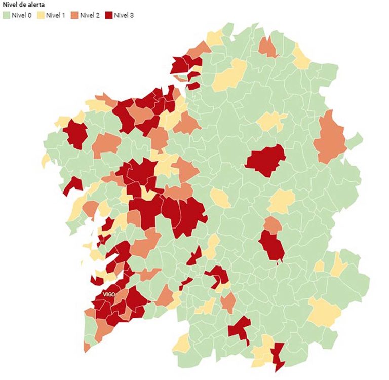 Galicia pecha os grandes núcleos urbanos para evitar a expansión da pandemia que se achega aos 8.400 casos activos