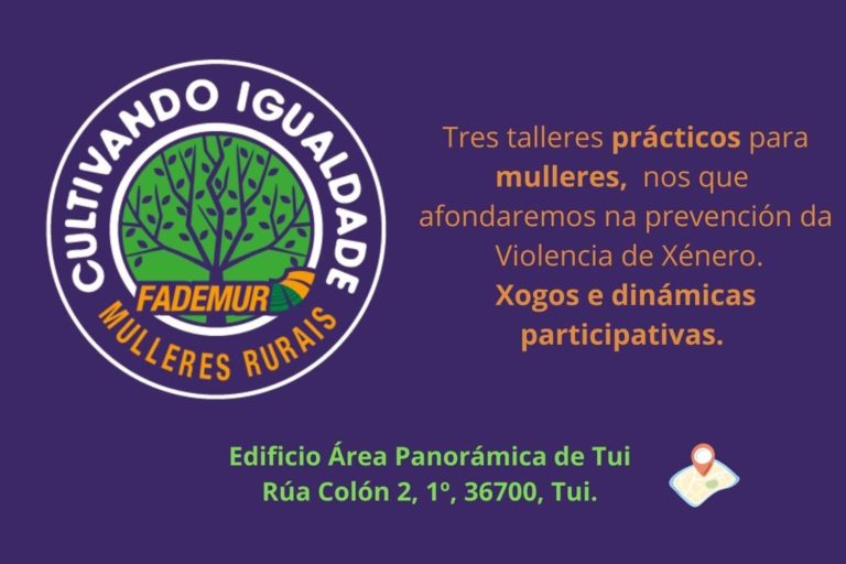 Tui acollerá neste mes de outubro tres obradoiros do programa ‘Cultivando a Igualdade’