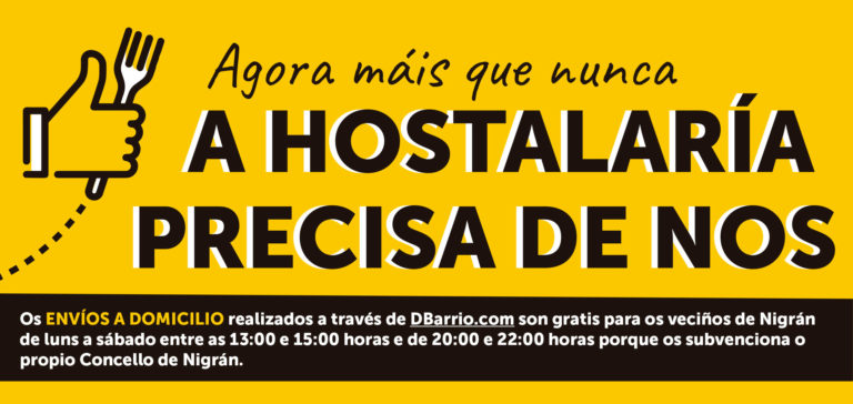 O Concello de Nigrán subvencionará os envíos a domicilio dos veciños que fagan pedidos de comida en negocios do municipio