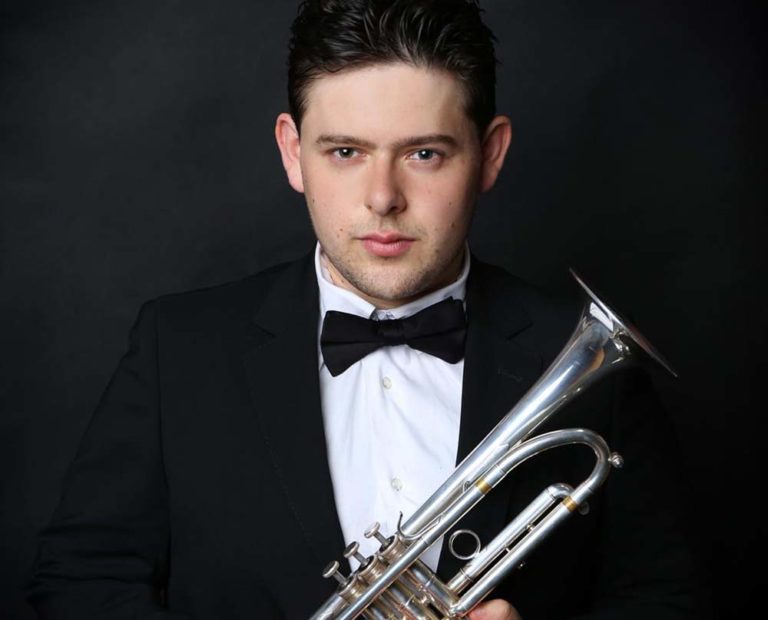 Manuel Madarnás, docente da Escola da Banda de Música Popular de Tui, terceiro premio no XI concurso de trompeta ‘Valeriano Marchí Esparza”