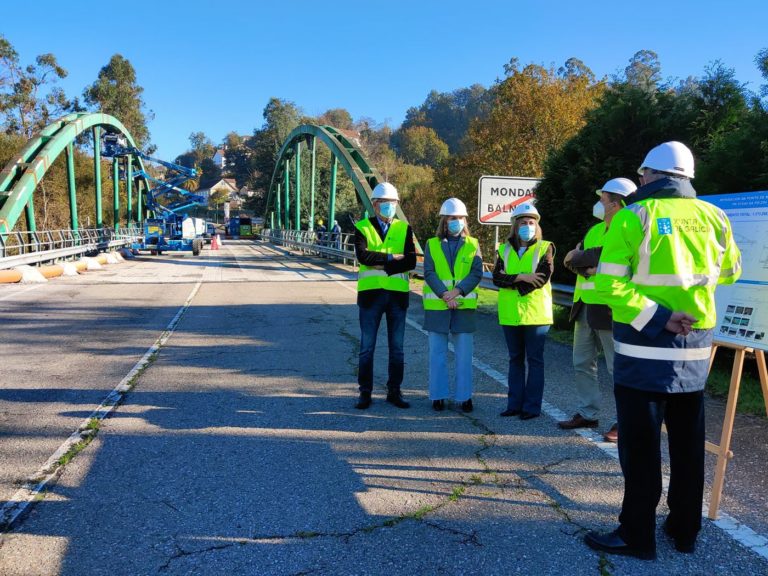 As obras de reparación e reforzo da ponte de Mondariz estarán rematadas no primeiro trimestre de 2021