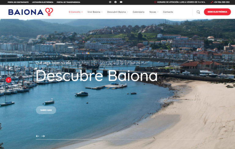 O Concello de Baiona lanza a súa nova páxina web