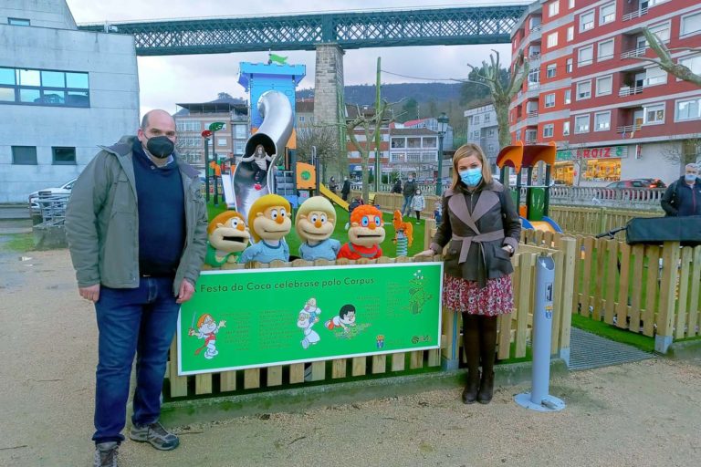 ‘Os Bolechas’ explican á infancia de Redondela fragmentos da historia do municipio nas áreas infantís da Xunqueira e Trasmañó