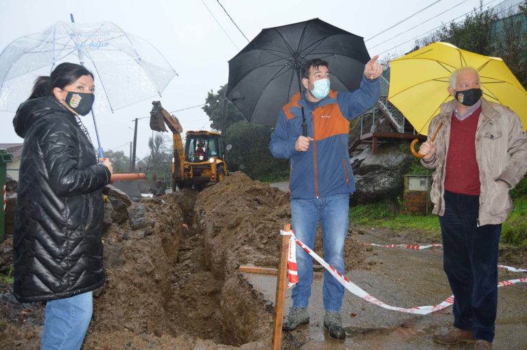 Mos inicia as obras de saneamento en Pardellas, Cela,