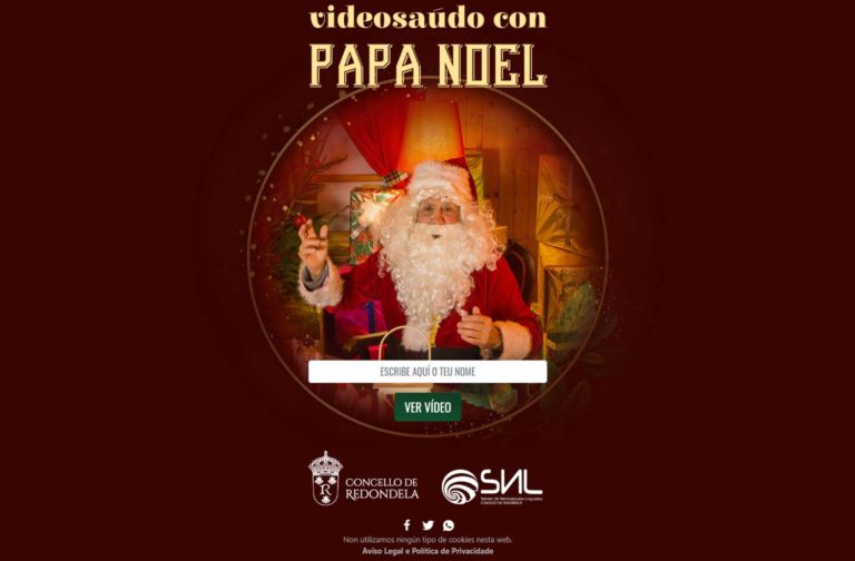 O ‘Videosaúdo con Papá Noel’ posto en marcha este Nadal para nenos e nenas de Redondela, acada máis de 2.700 visitas nas primeiras 48 horas