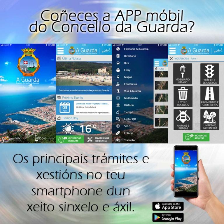 A APP móbil do Concello da Guarda rexistrou máis dun milleiro de incidencias