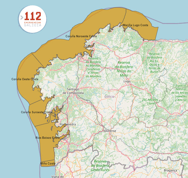 A provincia de Pontevedra supera o cento de avisos por mor do temporal