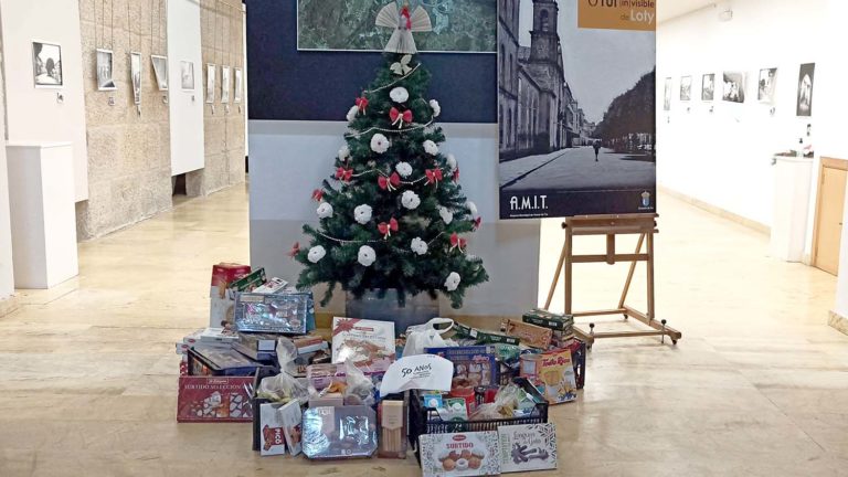 Os Servizos Sociais de Tui distribuíron este Nadal os alimentos recollidos a cambio de libros na Biblioteca Municipal