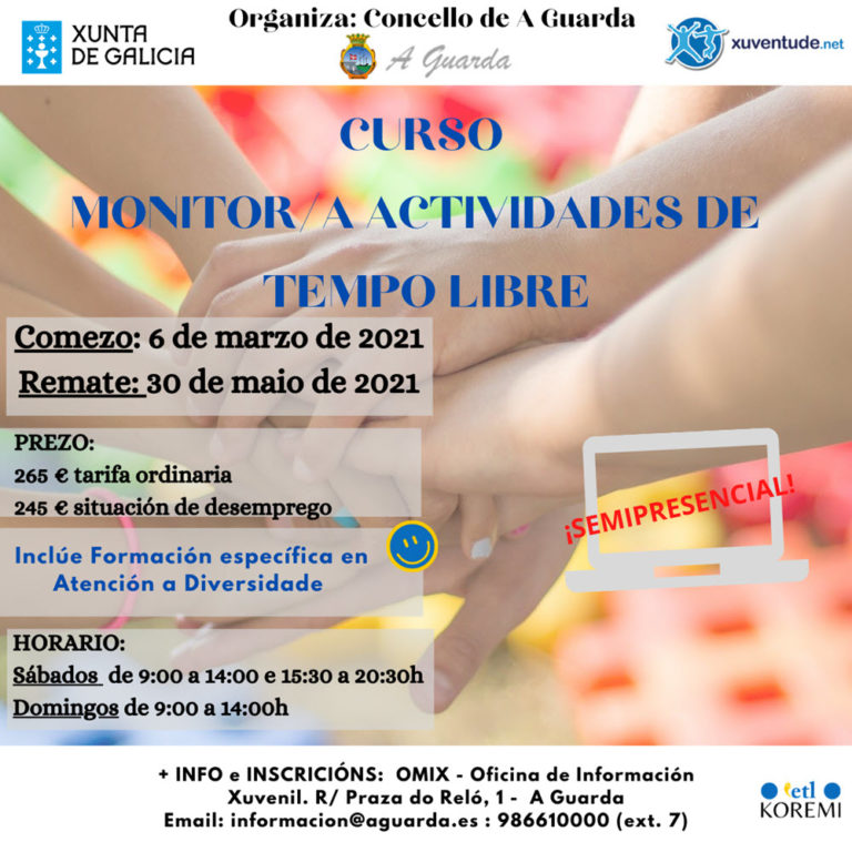 A Omix da Guarda abre inscricións para un Curso de Monitor/a de tempo libre
