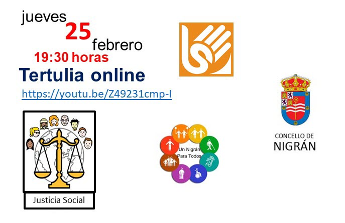 O Concello de Nigrán celebra, a través de ‘Un Nigrán para todos’, o Día Mundial da Xustiza Social cunha tertulia online este xoves