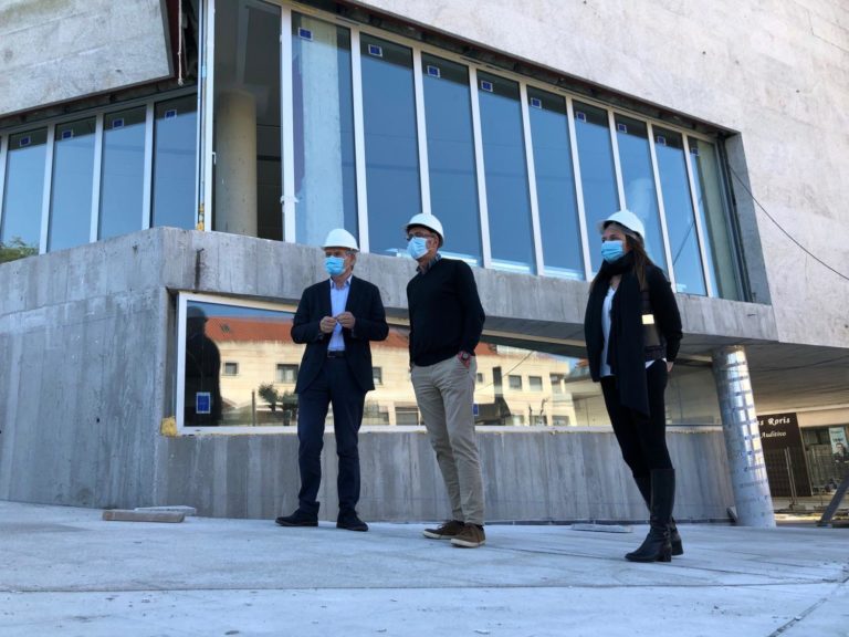 As obras da nova Biblioteca de Nigrán entran na recta final e consolidan á Deputación como institución que “constrúe cultura”