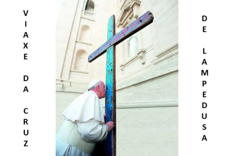 A Cruz de Lampedusa visita Oia na súa peregrinación pola Diocese Tui-Vigo