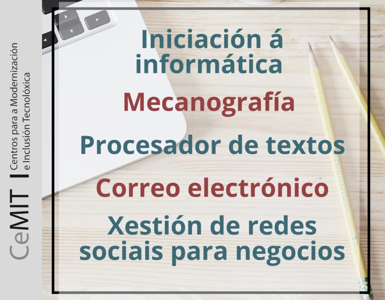 Novos cursos de alfabetización dixital de balde na Aula CeMIT da Guarda