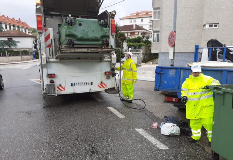 O  Concello de Baiona reforza a limpeza de contedores