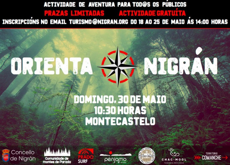 Nigrán ofrece o vindeiro 30 de maio, na contorna de Monte Castelo, unha proba de orientación e aventura