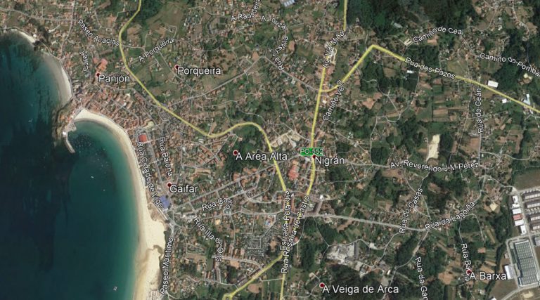 A Xunta mellorará a seguridade viaria na estrada PO-552 ao seu paso por Nigrán