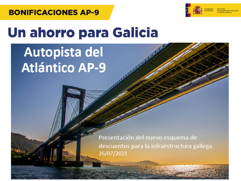 Novas bonificacións na AP-9 para os usuarios do telepeaxe